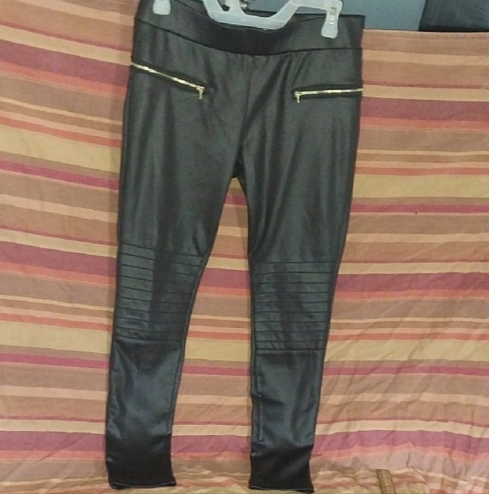 a.n.a Black Straight Leg Pants with Seam Detailing